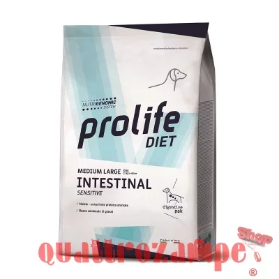 Prolife Dog Veterinary Diet Intestinal Sensitive 8 kg Crocchette Cane