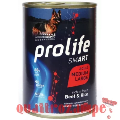 Prolife Smart Adult Medium Large Manzo e Riso 400Gr Cibo Umido Cane