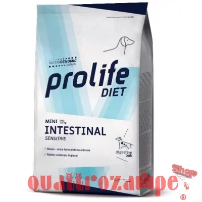 Prolife Dog Diet Mini Sensitive Intestinal 5 kg Crocchette Cane