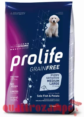 Prolife Dog Puppy Sensitive Medium Large Sogliola e Patate 10 kg Grain Free