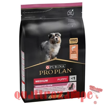 Purina Pro Plan Puppy Medium OptiDerma Salmone e Riso 3 Kg Crocchette Cane