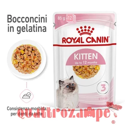 Royal Canin Kitten Jelly 85 gr In Gelatina Per Gatti