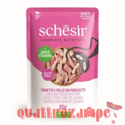 Schesir Complements Tonnetto e Pollo Con Prosciutto 85 gr Bustina Umido Per Gatti