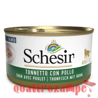 Schesir Gelatina Tonnetto Con Pollo 85 gr Scatoletta Per Gatti