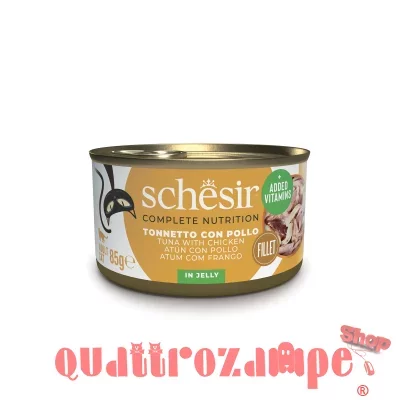 Schesir Complete Tonnetto Con Pollo 85 gr Jelly Scatoletta Umido Per Gatti