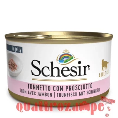 Schesir Gelatina Tonnetto Con Prosciutto 85 gr Scatoletta Per Gatti