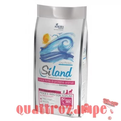 Siland Puppy Medium Maxi Pesce Riso Agrumi 3 kg Monoproteico per Cani