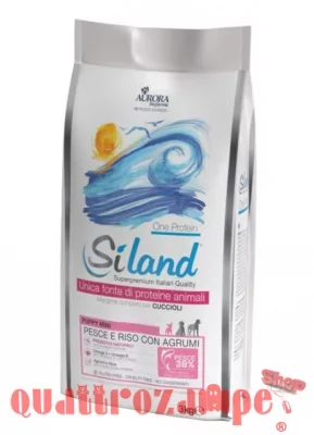 Siland Puppy Mini Pesce Riso Agrumi 3 kg Monoproteico per Cani