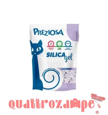 Lettiera Preziosa Silice Lavanda 6,5 kg 16 lt Silicio Per Gatti