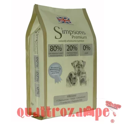 Simpsons Premium Adult 80/20 Mix Pollo Pesce Tacchino 12 Kg Cane