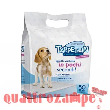 Pack 10+1 traverse assorbenti per cani e gatti 60x60 cm cattura odori  angoli adesivi