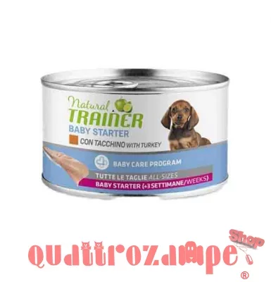 Natural Trainer Baby Starter Tacchino 140 gr Umido Cane