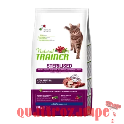 Natural Trainer Sterilised Anatra Crocchette Per Gatti Sterilizzati