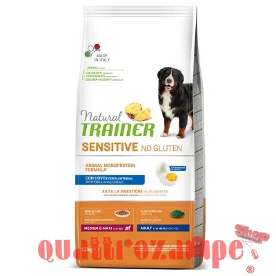 Natural Trainer Sensitive No Gluten Adult Medium Maxi Uova Eggs Crocchette Cane